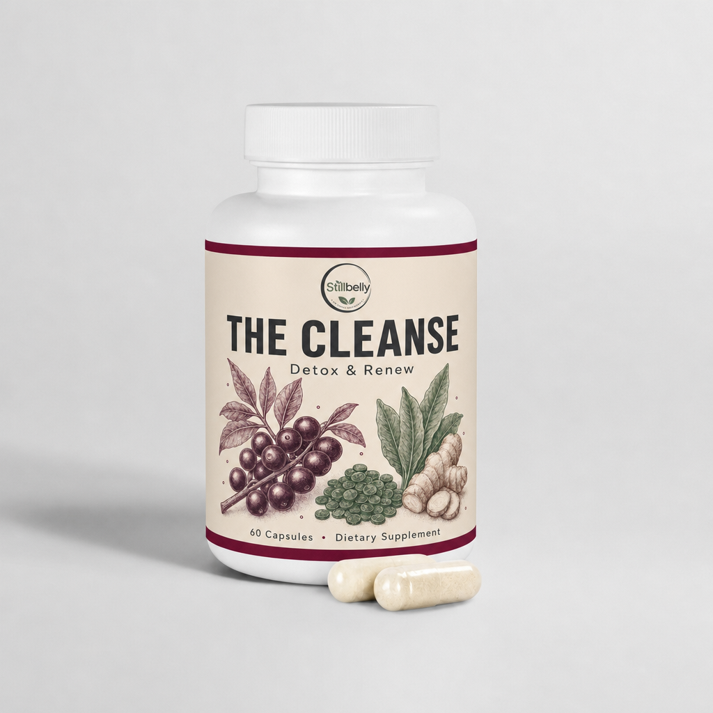 The Cleanse - Acai Detox Capsules bottle angle view
