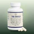 The Shield probiotic bottle