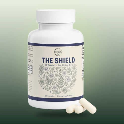 The Shield probiotic bottle